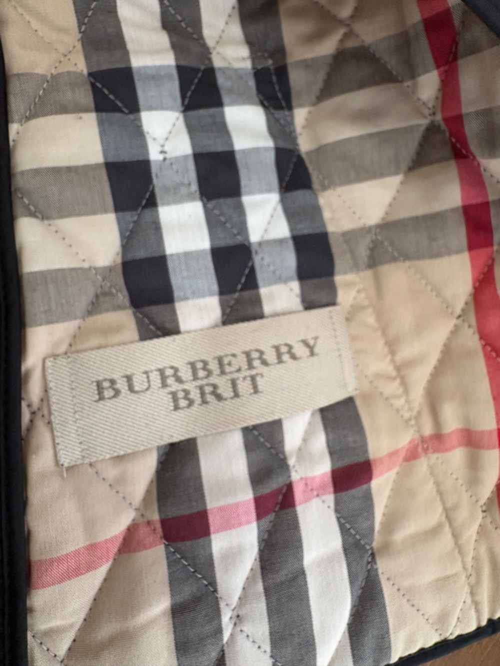 Burberry Brit Diamond Quilted Jacket Black Sz S - Picture 2 of 4